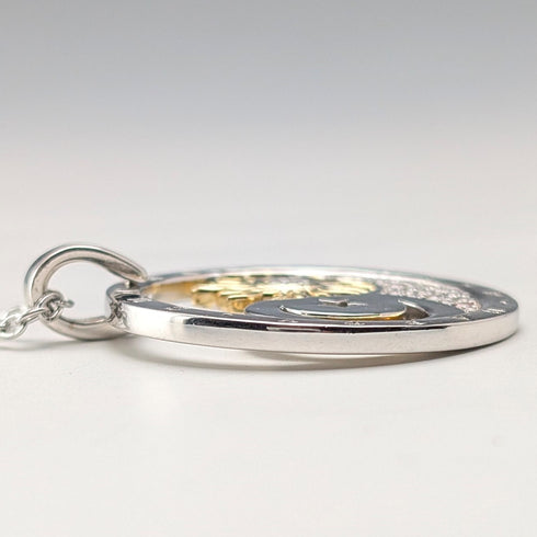 ヴィンテージ 純銀製ペンダント 月と太陽デザイン 13.5g ネックレス付き